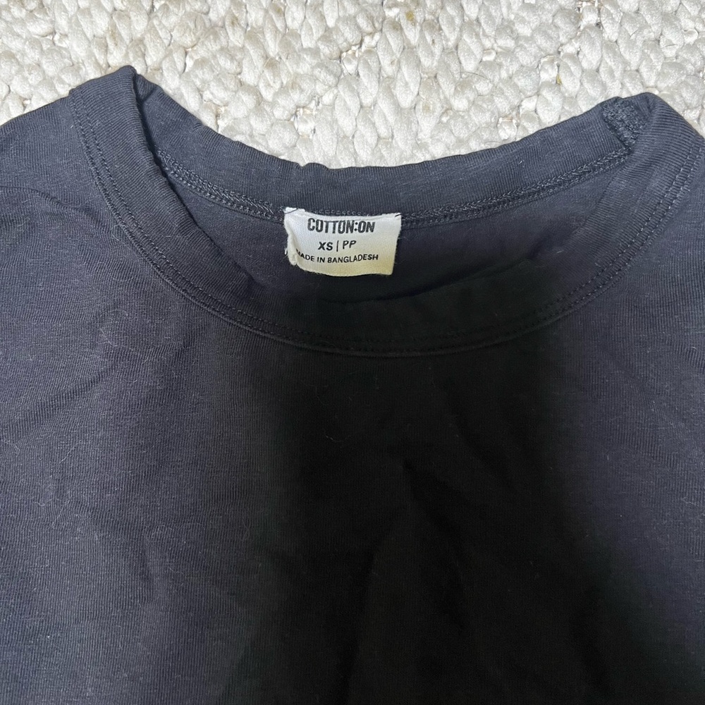 cotton on black baby tee *